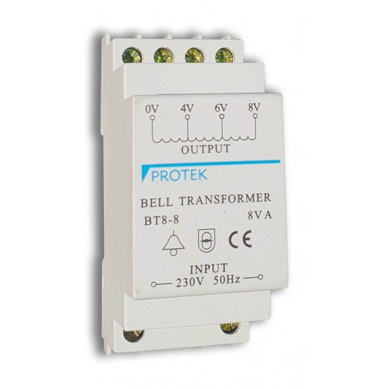 8V 8VA 2 Module Bell Transformer BT8-8