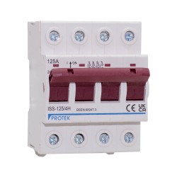125A 4 Pole 4 Module Isolator Switch ISS-125/4