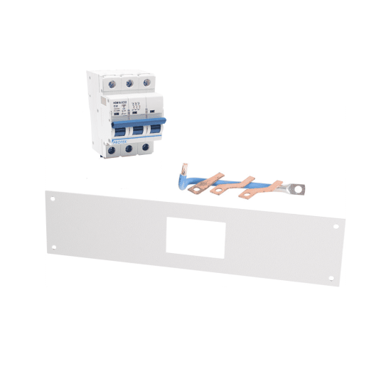 63A 3 Pole MCB Incoming Kit with MCB Cover Plate and Connectors MB363K